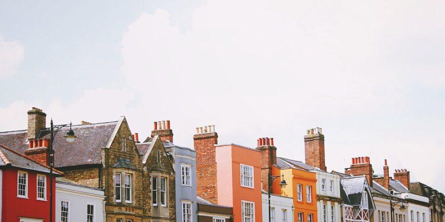 Houses on street