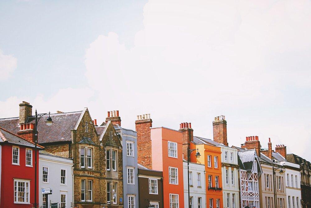 Houses on street