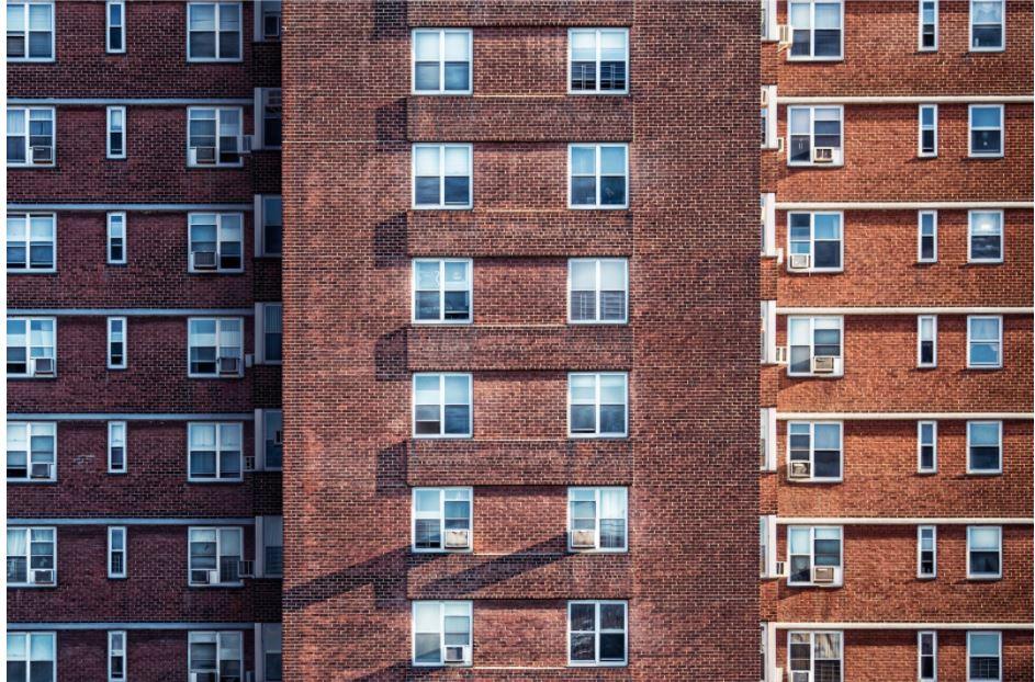 Close up of brick flats