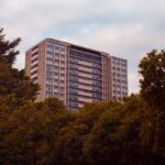 a photo of an apartment block