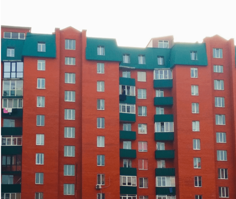 Colourful flats