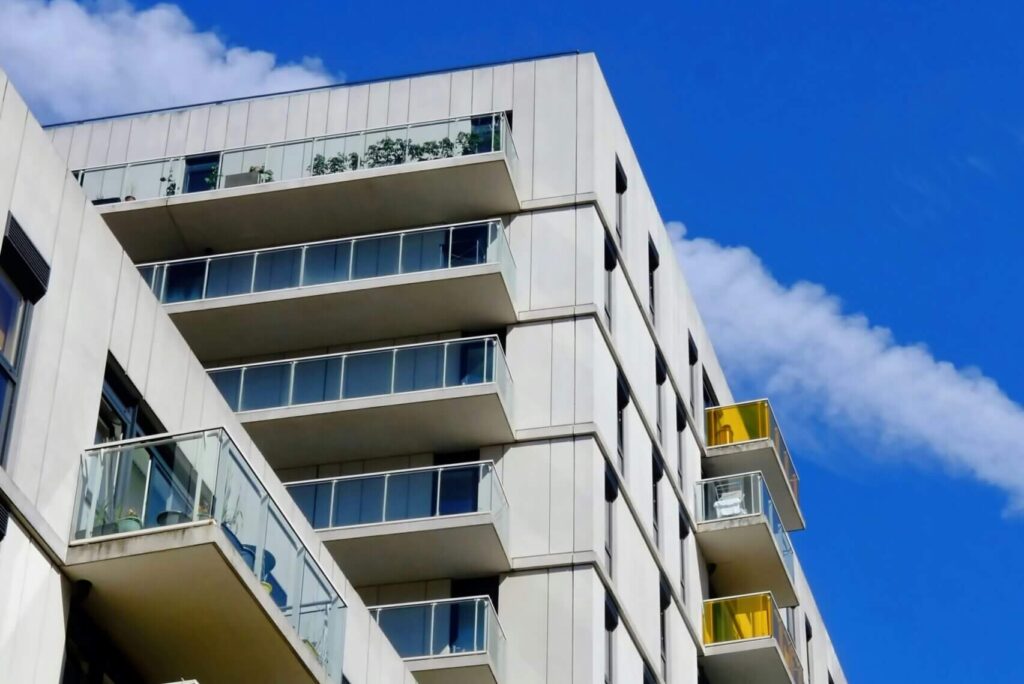 white freehold flats building